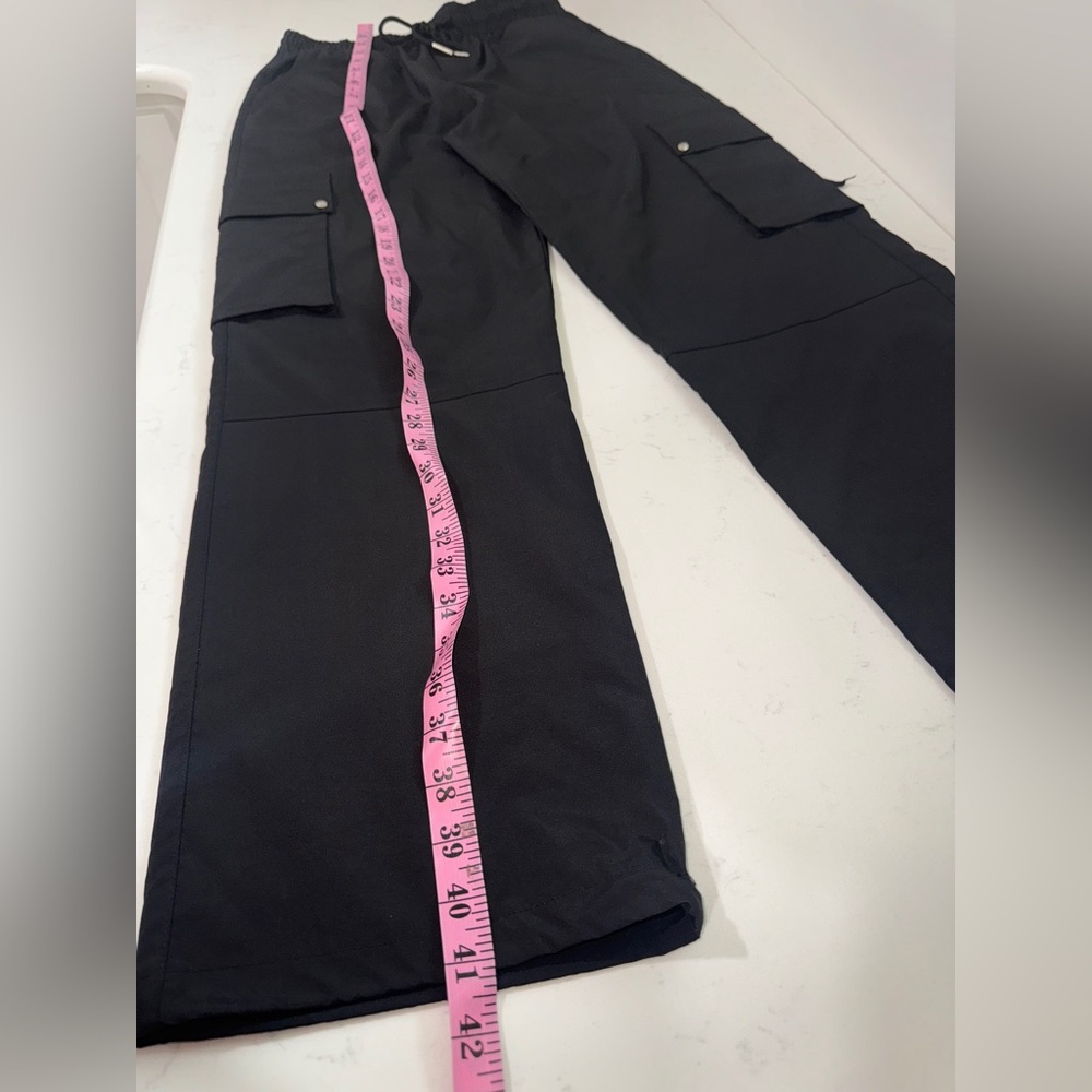 Women's Black Cargo Joggers - Picture 3 of 11
